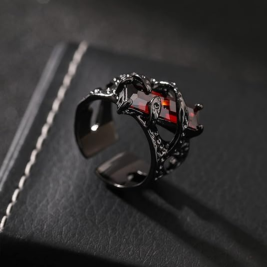 MJ05358  Dark Ruby Gemstone Ring