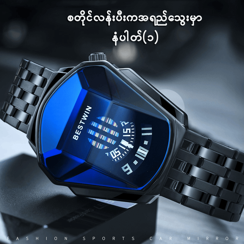 MW00006 Best Win အချိန်ကြာရေစိုခံနိုင်ပီး အကြမ်းခံတဲ့ယောကျာ်းလေး၀တ်ကားပုံစံဒီဇိုင်းဆန်းနာရီ