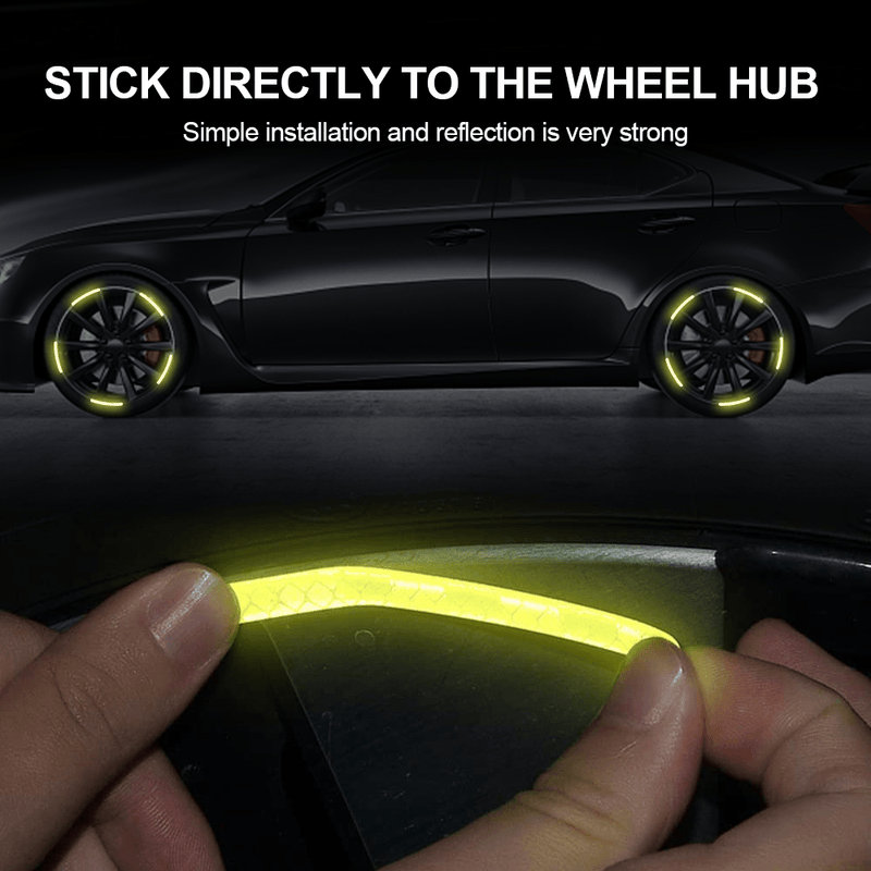 MV00990 Car Wheel Hub Sticker High Reflective Stripe Tape